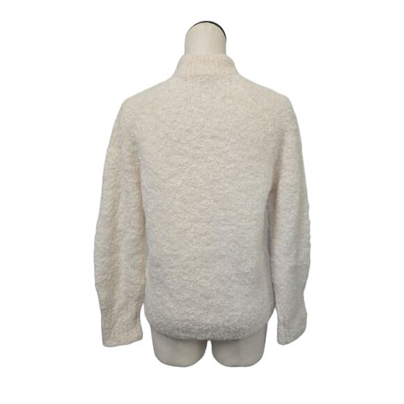 NWT Madewell Size XXS Wool-Alpaca Bouclé-Knit Sweater Cream Oversized NS679 - Picture 2 of 8
